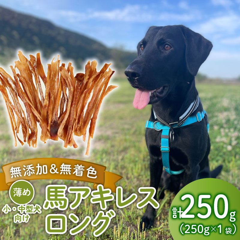ドッグフード 馬アキレスロング 薄め 250g 1袋 馬 ドックフード アキレス ロング ペット おやつ ペット用品 犬用 無添加 無着色 安心 安全 自然食品  ケーティーコモディティ KT 新潟県 新発田市　KT014
