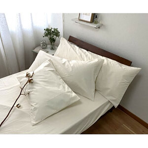 ＜ロングサイズ＞自然のままのピュアコットンまくらカバー(43×120cm)キナリ　PUMC-L