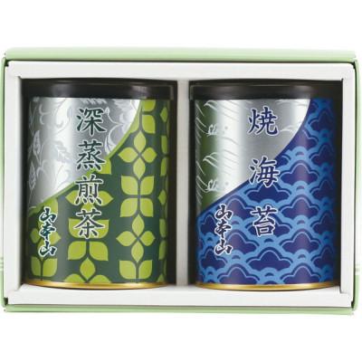 ふるさと納税 島田市 【ギフト包装対応】山本山　海苔・銘茶詰合せ(焼海苔8切30枚・深蒸煎茶70g) |  | 01