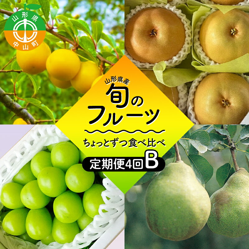 【ふるさと納税】 【2026年8月発送開始】至高のフルーツ！山形県産旬のフルーツちょっとずつ食べ比べ定期便B 全4回 F4A-1031