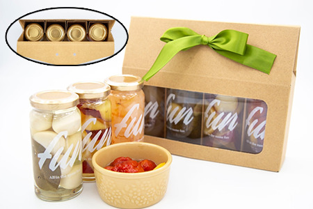 「母の日」fun おまかせ ピクルス4本セット 各100g×4本 おつまみ 野菜 トマト さつまいも たまねぎ きゅうり 大根 うずら 瓶詰め ギフト