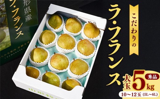 《先行予約》 令和8年産 洋梨 大玉 「ラ・フランス」5kg 秀品 《化粧箱入り》 5L - 6L  農家直送 山形県産【2026年11月頃から12月上旬頃発送予定】　024-B-HK004