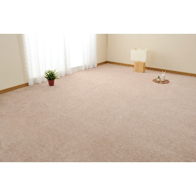 
日本製 カーペット 長方形 10帖 約352×440cm ベージュ 1枚 600017590型 [3839]
