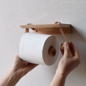 Teha’amana Toilet paper holder テハマナ トイレットペーパーホルダー ブナ ブラック 革 皮 雑貨 おしゃれ レザー 本革 こだわりの逸品 地域特産品 ギフト 自分用 人