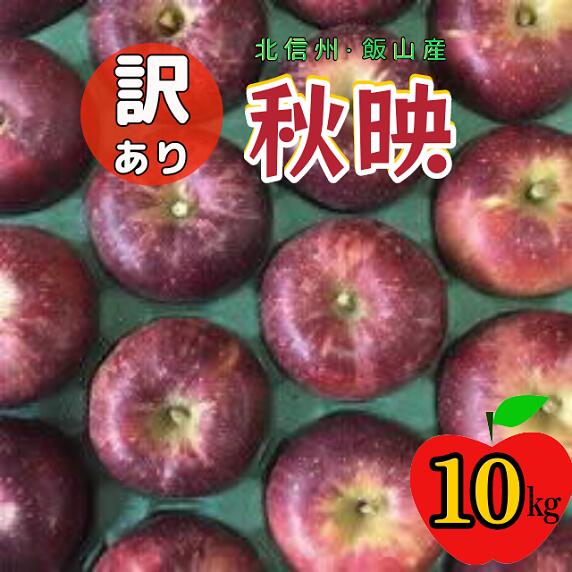 【ふるさと納税】＜先行予約＞【訳あり】秋映(あきばえ)【約10kg(24〜36玉)】 ＜出荷開始：2025年10月上旬頃～中旬頃＞(7-A26-3) 【 林檎 りんご リンゴ 果物 くだもの フルーツ 長野 長野県 飯山市 ギフト プレゼント 記念日 誕生日 父の日 あきばえ 敬老の日 記念品 】