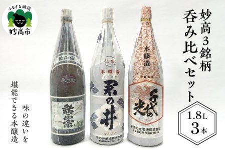 新潟県妙高3銘柄呑み比べセット(1800ml×3本) ご当地 地酒 飲み比べ 詰め合わせ