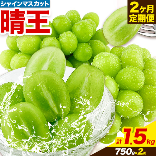 ぶどう 2ヶ月 定期便 [2026年先行予約] シャインマスカット 晴王 約750g 岡山県産《9月上旬-10月末出荷(土日祝除く)》 ハレノフルーツ マスカット 送料無料 岡山県 浅口市 フルーツ 果物 贈り物 ギフト 国産 岡山県産 くだもの【配送不可地域あり】