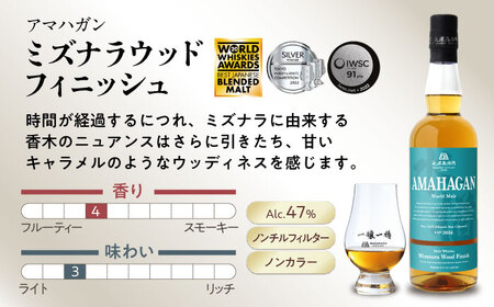 ウイスキー アマハガン 700ml×2本セット（ミズナラ・ピーテッド） [AQBX119]