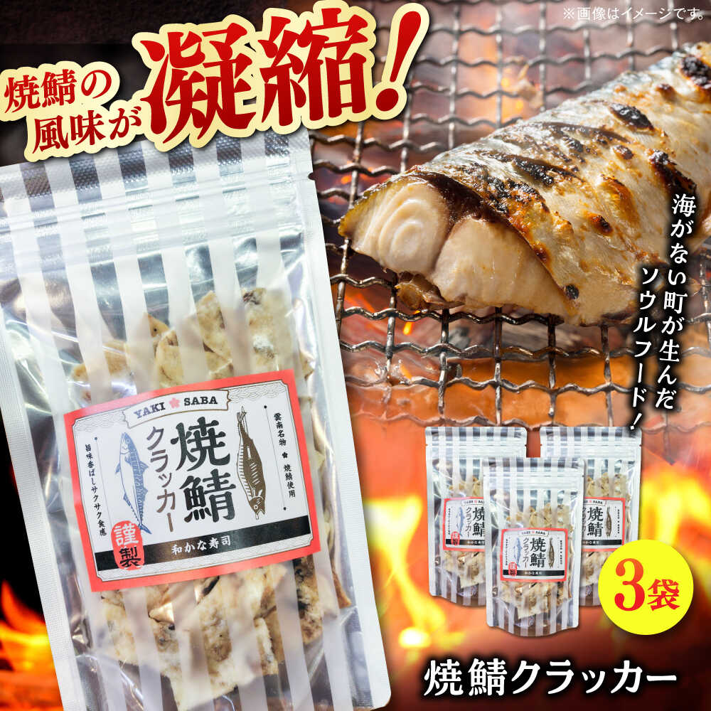 【ふるさと納税】【海がない町が生んだソウルフード】 焼鯖クラッカー 55g×3袋 魚 焼き魚 お菓子 おつまみ おやつ 島根県雲南市/和かな寿司[AIDK001]