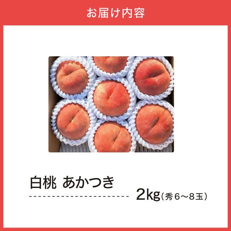 もも ( あかつき ) 2kg フルーツ 果物 山形 08-45-006