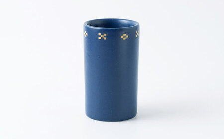 【美濃焼】護-mamori- 骨壺 三具足セット Navy 【角富製陶所】 仏具 供養 カジュアル 家族[MFP030]