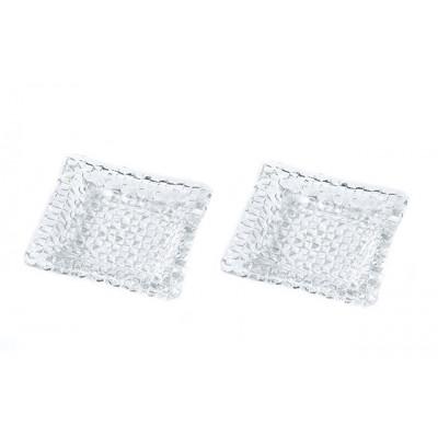 ふるさと納税 九十九里町 Sghr スガハラ　グリッドプレート17cm深皿ペア(クリアー)