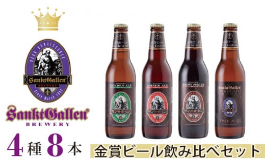 
No.058 サンクトガーレン金賞ビール4種8本飲み比べセット ／ 地ビール 瓶ビール プレミアム 金賞受賞 神奈川県
