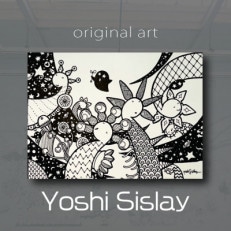 アート作品/Yoshi Sislay(ヨシシスレー) 『Hanging around』絵画