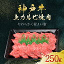 【ふるさと納税】神戸牛 上カルビ焼肉 250g (AG036) 神戸ビーフ 神戸肉 黒毛和牛 ブランド和牛 国産和牛 カルビ 上カルビ 焼肉 焼き肉 焼肉用 BBQ バーベキュー 肉 お肉 牛肉 牛 にく おにく ニク 兵庫県 朝来市 AS36BB53