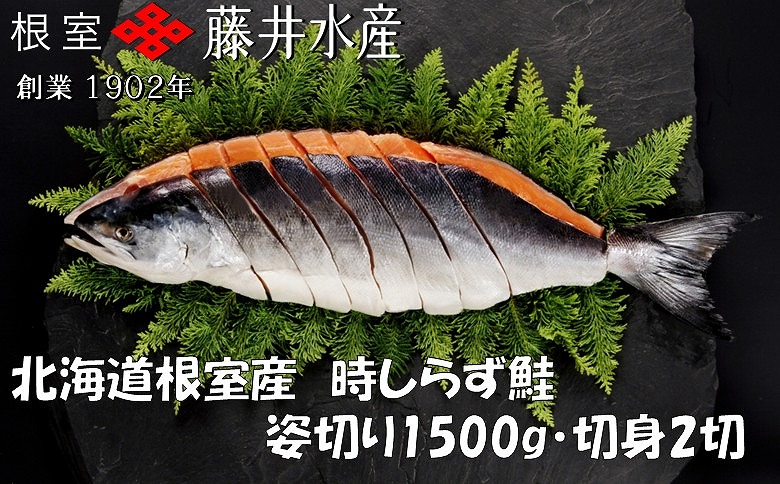 ＜12月21日決済分まで年内配送＞【北海道根室産】時しらず鮭切身1.5kg×1P・1切×2P F-42020