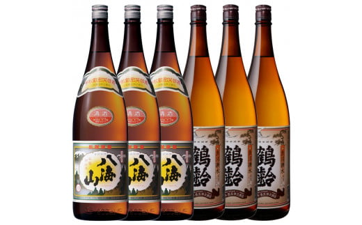 日本酒 八海山・鶴齢 1800ml×6本セット