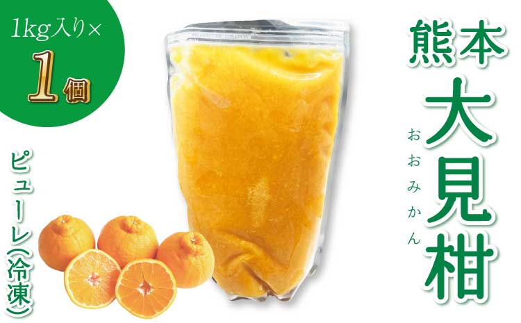 熊本大見柑ピューレ(冷凍) 1kg入り1個 不知火 不知火果汁 しらぬい デコポンと同品種 ジュース アイス お菓子 料理 爽やか 柑橘 果物 くだもの フルーツ 熊本県産 九州産 国産 宇城市産 株式会社la Nui.