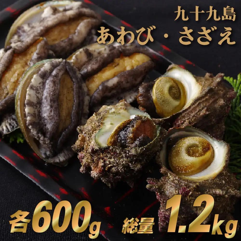 【あわび・さざえ】セット 生食可 1.2kg A176-x