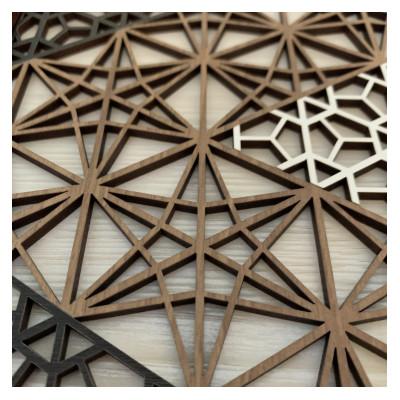 ふるさと納税 大川市 オリジナル和柄アートフレーム「happinessシリーズ　菱形mini」額色・ブラウン |  | 03