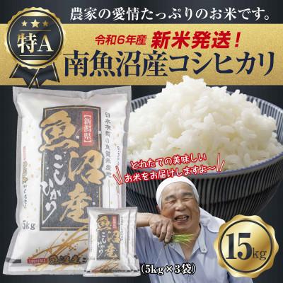 ふるさと納税 南魚沼市 令和7年産 新潟県 南魚沼産 コシヒカリ 15kg (美味しいお米の炊き方ガイド付)