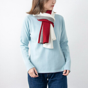 天使の3色ストライプストール(ダークローズ×シャモア×オフホワイト)【1521167】