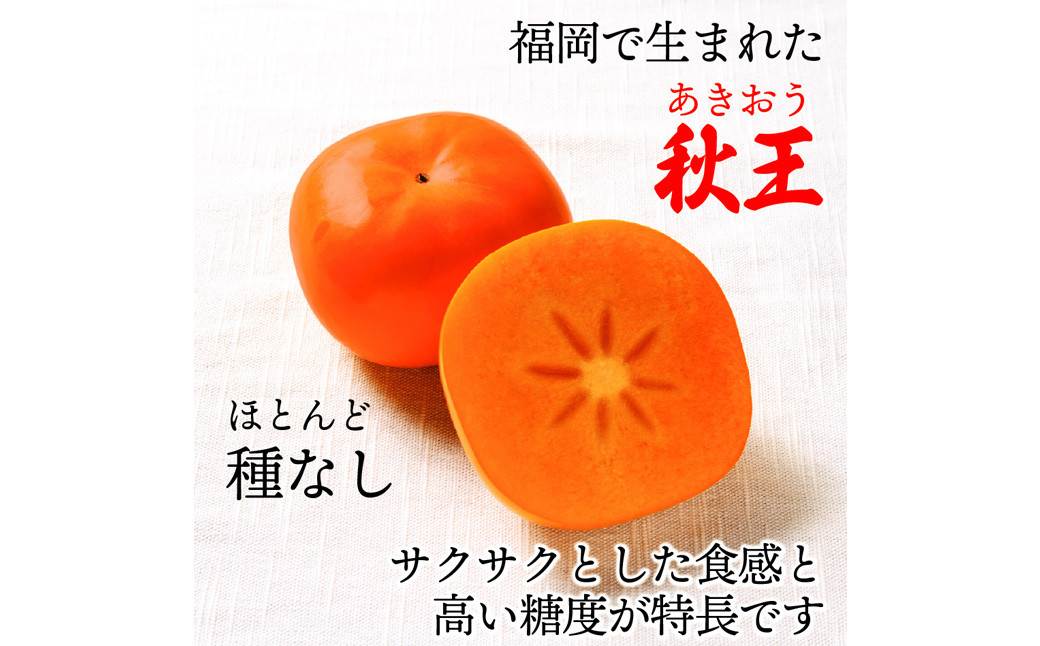 秋のフルーツの王様 ブランド柿 「 秋王 」 化粧箱 約1.75kg 6個入り