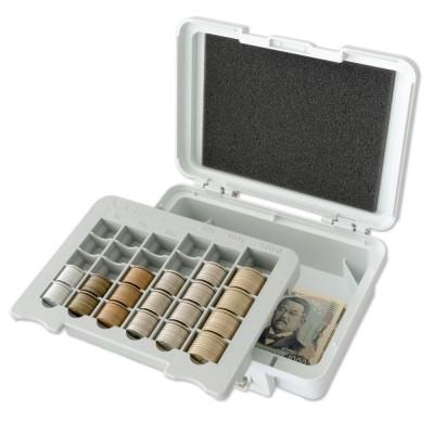 ふるさと納税 那須塩原市 カール事務器 手提げ金庫 ポータブルキャッシュケース CX-003-W(那須塩原市工場生産品) 1個
