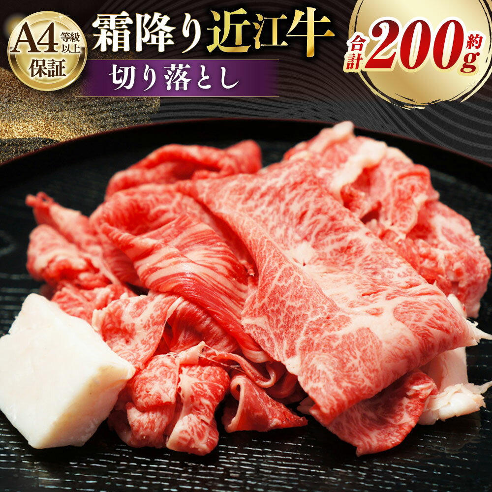 【ふるさと納税】近江牛 霜降り 切り落とし 約200g 和牛 牛肉 お肉 冷凍 滋賀県産 国産 滋賀県 湖南市 送料無料