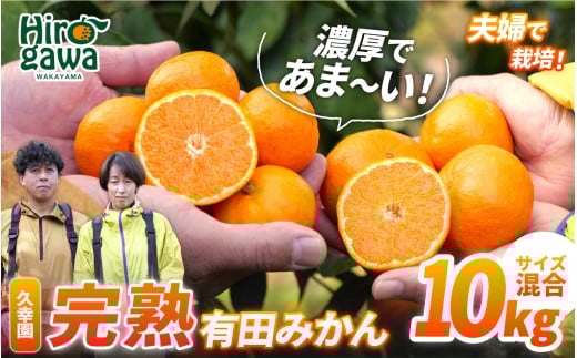 完熟 有田 みかん サイズ混合 10kg 久幸園 / 温州みかん 有田みかん 甘い 家庭用 和歌山 柑橘 ※11月〜2月上旬順次発送予定 【hsk004-r-10B】