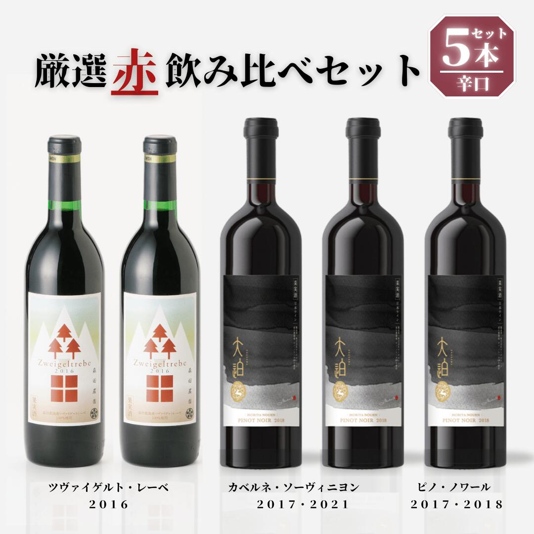 【ふるさと納税】 「早池峰の恵み」モリタワイン ダム貯蔵熟成 「赤」年代別飲み比べコンプリート5本セット【数量限定】 飲み比べ 赤ワイン 花巻市 ダム 岩手県 早池峰 田瀬