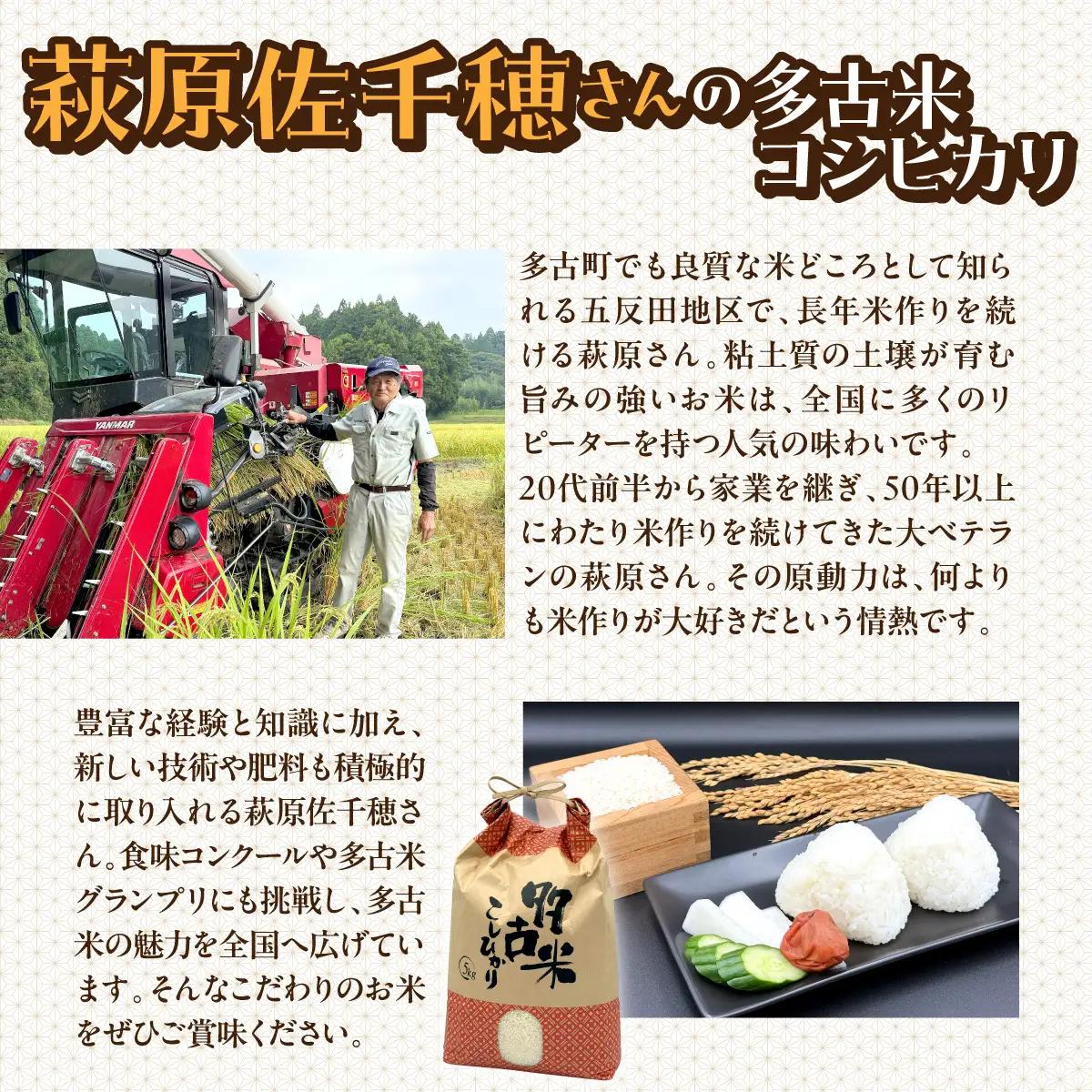 多古米セレクション　萩原佐千穂さんの多古米コシヒカリ　精米10kg　令和7年産_多古米 コシヒカリ 精米 令和7年産_【配送不可地域：離島・沖縄県】米 精米 千葉県産 TAKF060