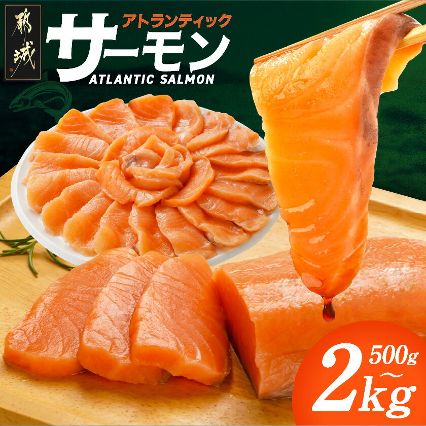【ふるさと納税】【内容量が選べる！】アトランティックサーモン - アトランティックサーモン 500g/1kg/2kg サーモン 急速冷凍 海鮮丼 カルパッチョ ムニエル 送料無料 SKU-M303 【宮崎県都城市は2年連続ふるさと納税日本一！】