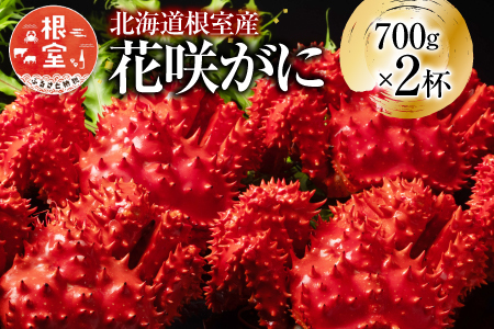 【年内配送対応可○】【北海道根室産】花咲かに700g×2尾(計1.4kg) F-20013