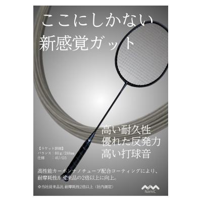 ふるさと納税 川俣町 カーボンナノチューブガットモデル・バドミントンセット(ガット張り上げ・ケース付)19lbs×小手姫
