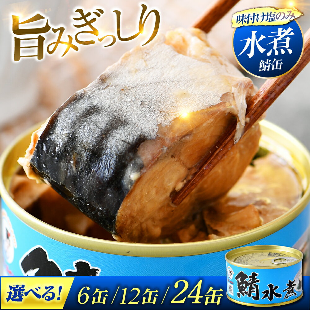 【ふるさと納税】【選べる缶数】鯖水煮缶詰 180g×6缶・12缶・24缶 / サバ缶 鯖缶 さば缶 鯖 サバ さば 缶詰 小浜市 / 福井缶詰 [BFAB028][BFAB029][BFAB030]