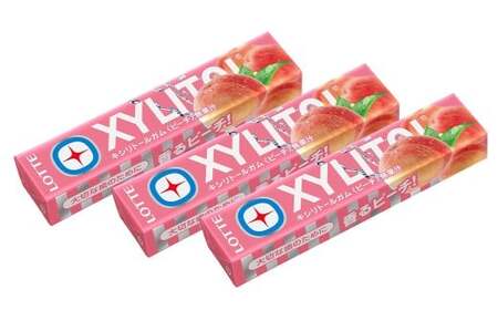 ロッテ キシリトールガム ピーチ 14粒×3個 計42粒 ガム キシリトール 虫歯予防 歯ぐきケア お菓子 おやつ LOTTE 株式会社ロッテ 福岡県 筑後市 【2026年1月上旬以降順次発送】