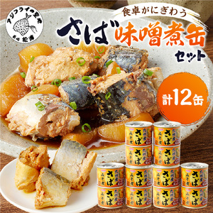 さば味噌煮缶セット(12缶)( 保存食 非常食 防災 備蓄 長期保存 )【B2-110】