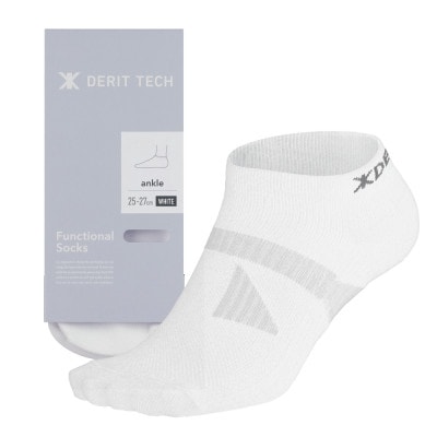 デリットテック 機能性ソックス(ホワイト)27～29cmゴルフ/マラソン/姿勢/パフォーマンス【1590627】