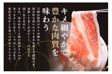 弓豚 お試しセット 600g 豚肉 和豚 銘柄豚 ロース バラ しゃぶしゃぶ用 肉 スライス 国産 高品質 希少 産地直送 ヘルシー 鍋料理 家庭用 ギフト 冷凍 【先行予約 2026年3月以降発送予