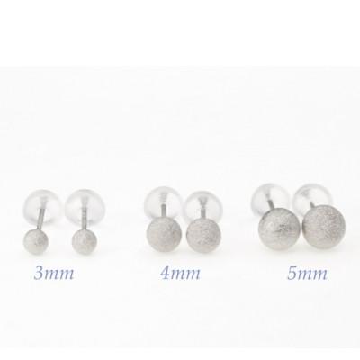 ふるさと納税 笛吹市 プラチナ フラッシュボールピアス　5ミリ　E317-P |  | 01