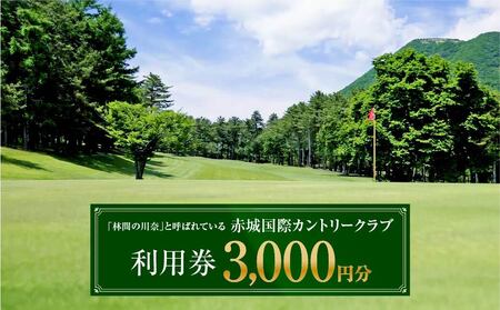 ゴルフ場利用券 赤城国際カントリークラブ 利用券（3,000円分）｜ゴルフ場 群馬 ゴルフ ゴルフ場 ゴルフ場利用券 ゴルフ