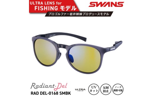 サングラス SWANS スポーツモデル UVカット ユニセックス メンズ レディース ゴルフ 日焼け 紫外線 対策 ファッション おしゃれ 釣り テニス 野球 ドライブ 運転 自転車 バイク キャンプ マラソン ランニング めがね 眼鏡 アイウェア アクセサリー プレゼント ギフト 贈答 日本製 阿波市 徳島県 スワンズRAD DEL-0168 ﾍﾝｺｳ ﾏﾙﾁ SMBK