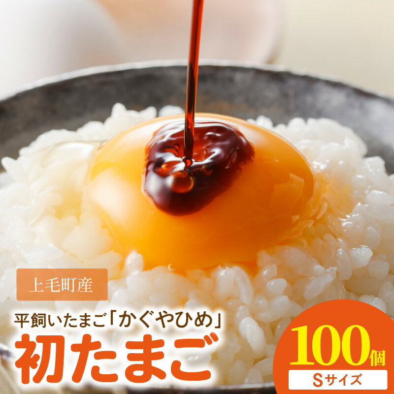 栄養がぎゅっと詰まっていて味も濃厚 初たまご かぐやひめ Sサイズ 100個 若鶏 たまご 新鮮 放し飼い 平飼い 卵かけご飯 朝食 食品 こだわり お取り寄せ 福岡県 上毛町 国産 送料無料