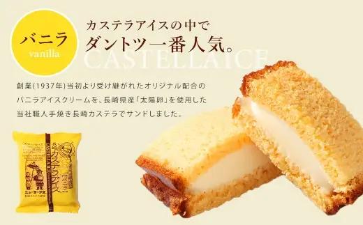 長崎カステラアイス （ バニラ ） 計6個 長崎カステラ カステラ かすてら アイス カステラアイス お菓子 菓子 おかし 洋菓子 スイーツ 冷凍