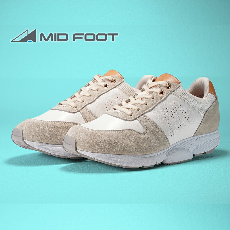 【ふるさと納税】MIDFOOT ( ミッドフッド ) 婦人靴 レザースニーカー MF001JL ( ホワイト ) 4E ファッション シューズ レディース お洒落 レザーシューズ エコレザー 快適 履き心地