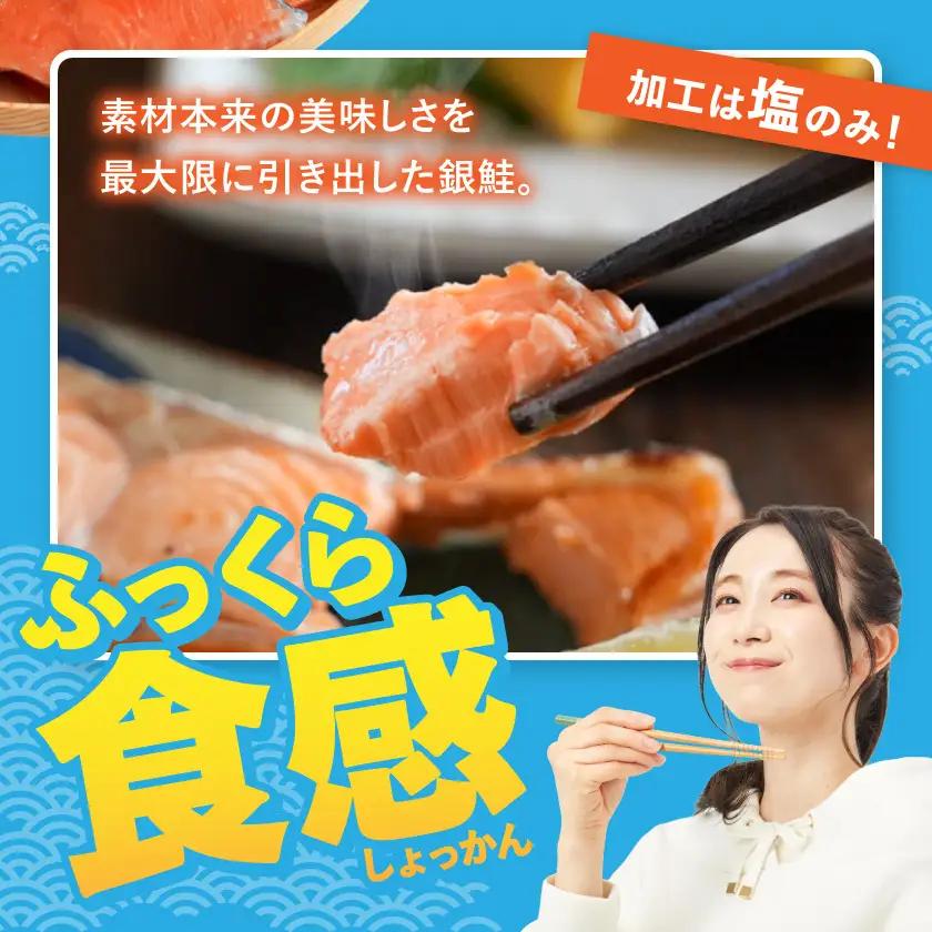 【訳あり】甘塩銀鮭切身(養殖)1kg〔AA-N7-001〕_(都城市) 訳あり 甘塩銀鮭 切身 養殖 1kg 焼き魚 フライ ホイル焼き おかず お弁当