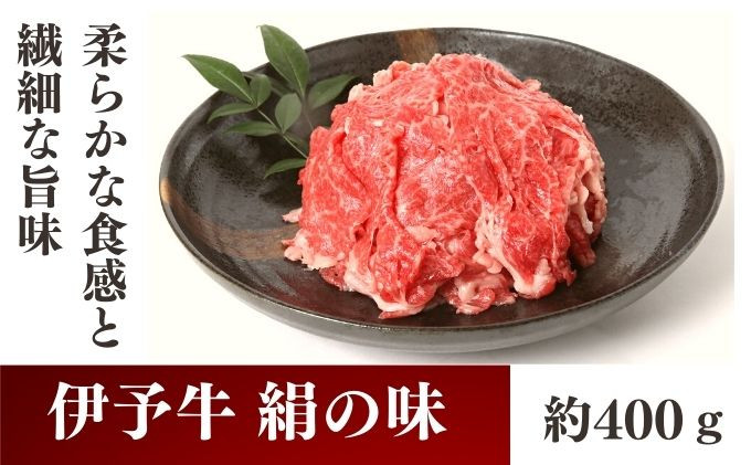 
【愛媛県ブランド牛】伊予牛｢絹の味｣黒毛和牛 小間切れ 400g [№5557-0081]
