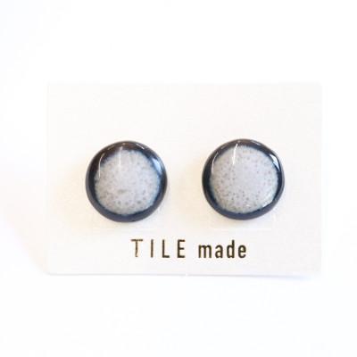 ふるさと納税 瑞浪市 【美濃焼】白むらタイルピアス(直径15mm)