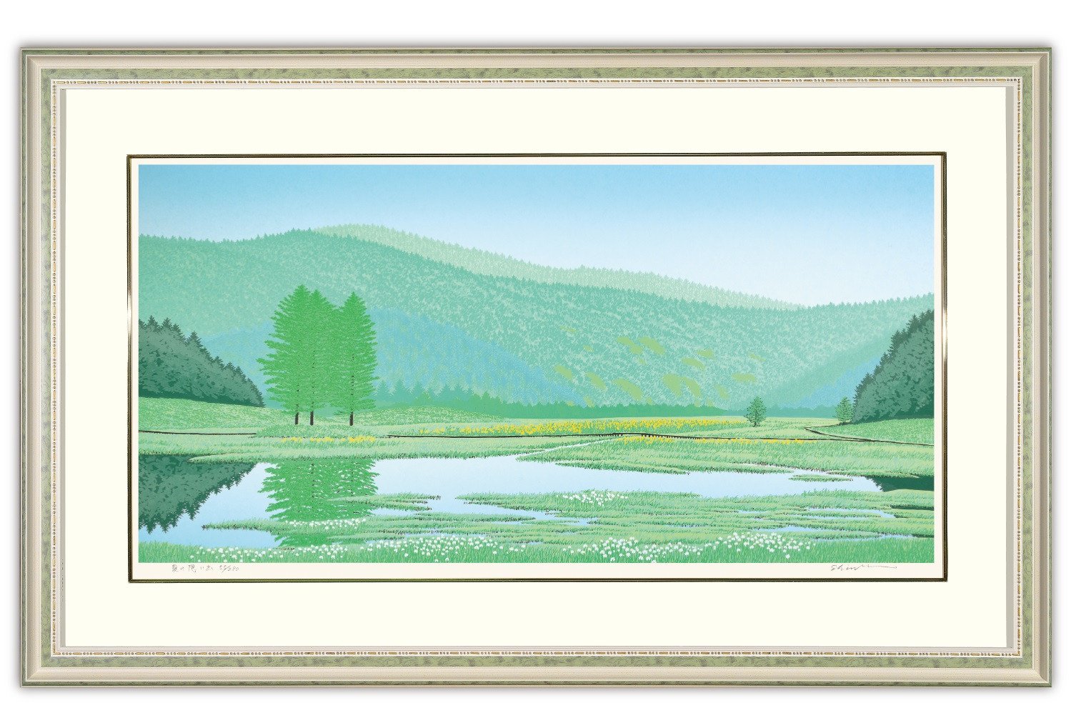 
            「夏の想い出」　※額が選べる | 埼玉県 東松山市 版画 額付 小川手漉和紙 日本版画会 小暮真望 芸術 美術 風景 自然 送料無料 バージョン 美しい ギャラリー アーティスト アート ART 芸術 デザイン インテリア 絵画 限定版 芸術品 オリジナル 福島県 南会津郡 檜枝岐村 夏 
          